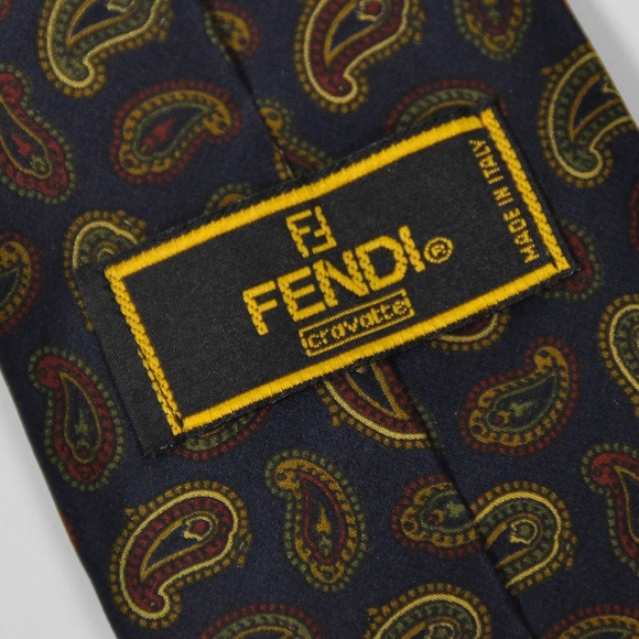 FENDI Paisley Silk Tie • Made in Italy - Picture 3 of 7